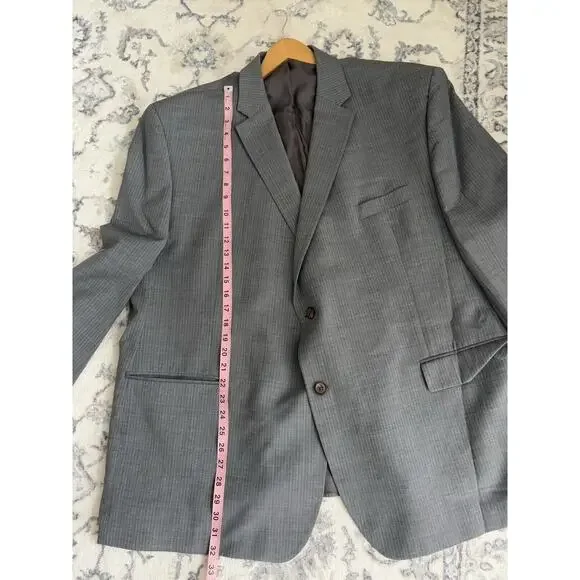 Lauren Ralph Lauren Men’s Wool Single Breasted Blazer Gray Size 52R Two Button - Picture 11 of 13